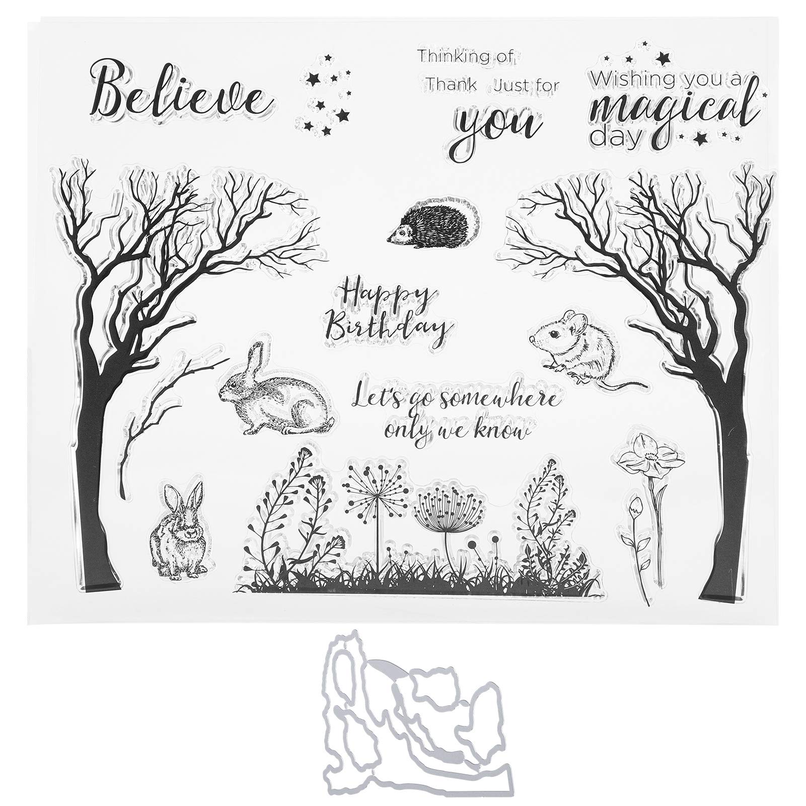 Transparent Stamp TPR Clear Rectangular Scrapbooking Cards DIY Set for DIY Cards Making Scrapbook Seal Photo