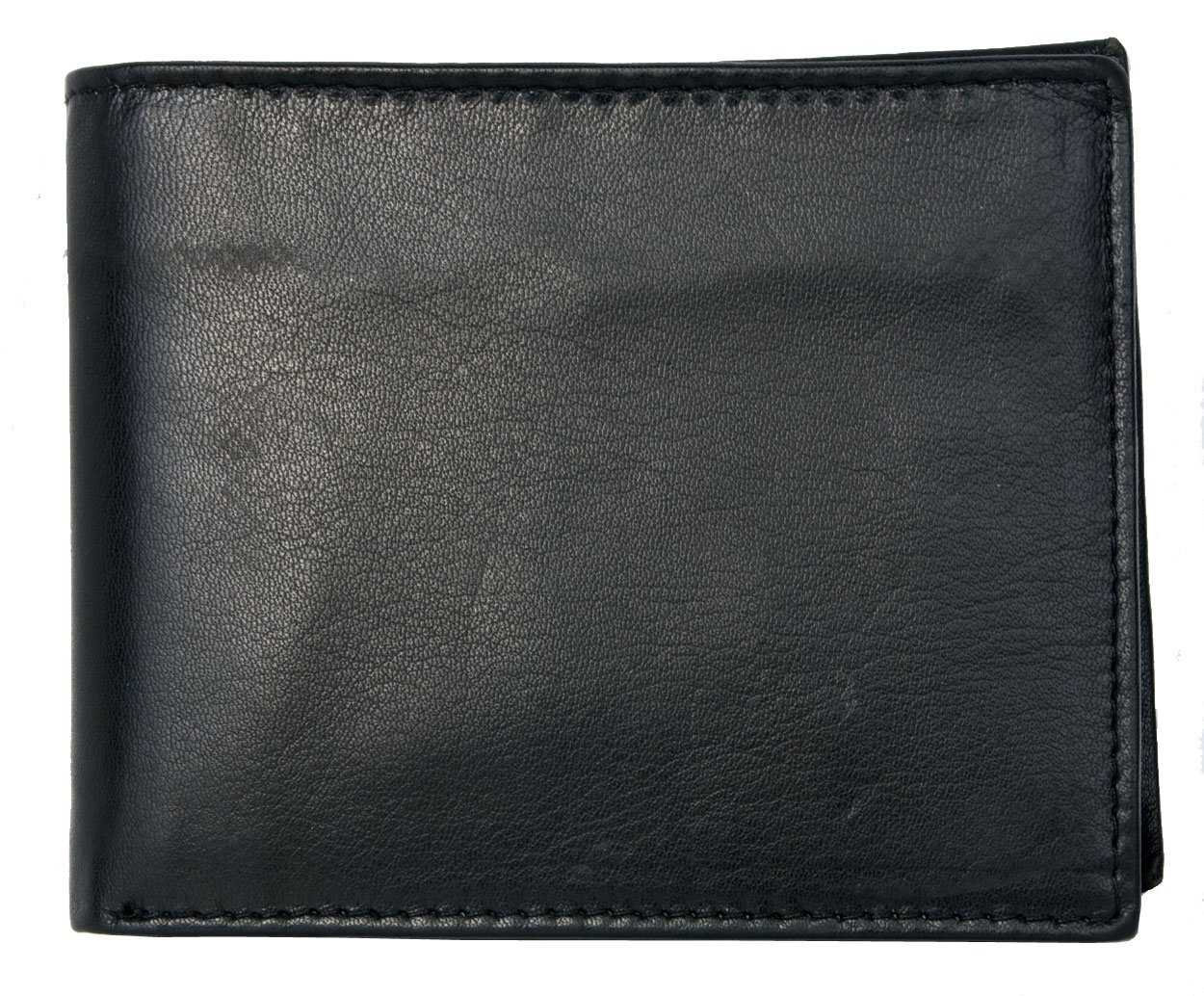 FLW Black pocket sized small soft senuine leather wallet