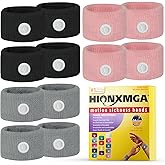 HIONXMGA 6 Pairs Motion Sickness Bands – Natural Anti Nausea Acupressure Wristbands for Morning & Motion Sickness Relief – Ideal for Car, Cruise & Flight Travel – for Adults and Kids