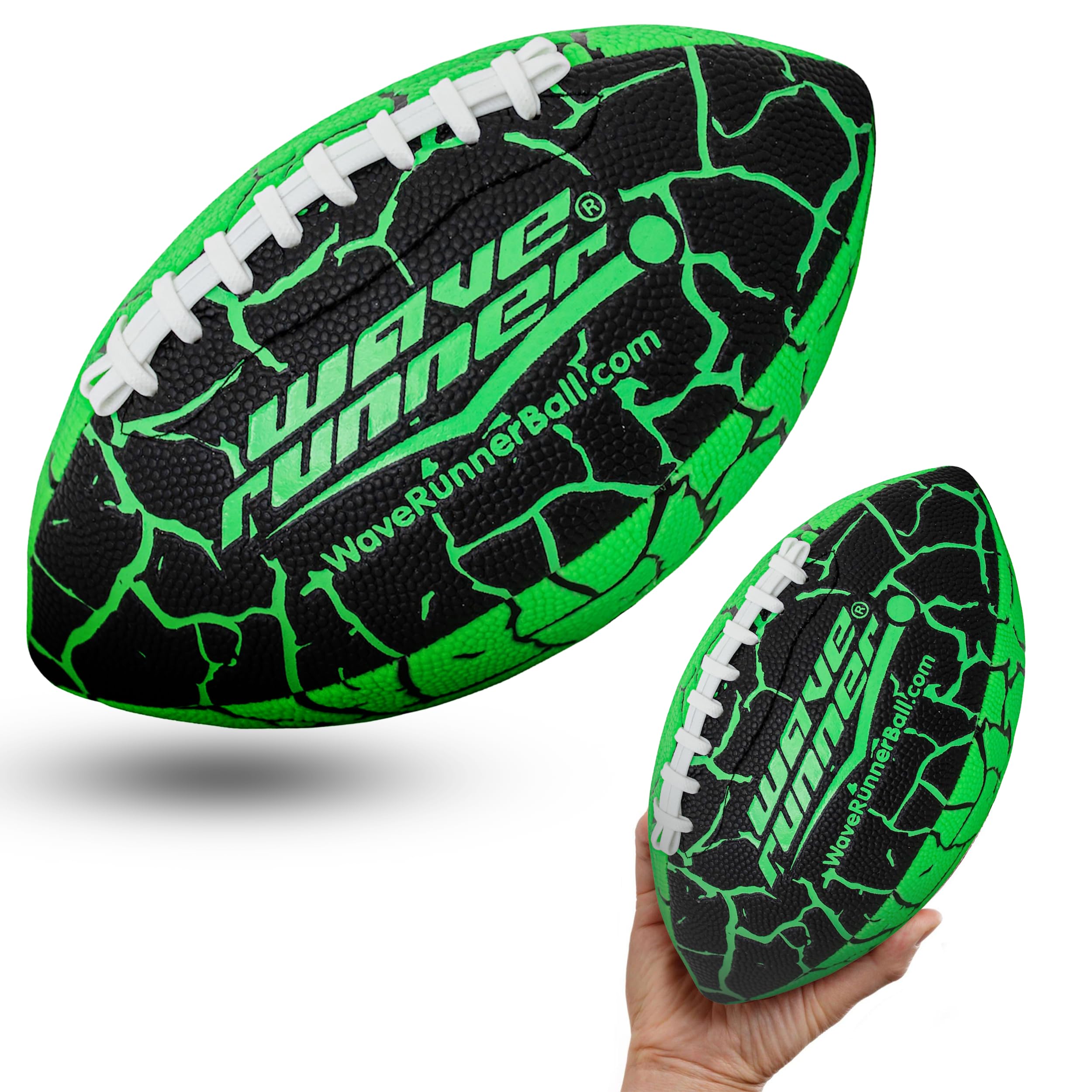 Photo 1 of Wave Runner Grip It Waterproof Junior Size Football, 9.25 Size, Durable & Double Laced, Perfect for Beach Accessories, Kids Games, Pool Toys, Outdoor Games, All-Weather Indoor & Outdoor Play