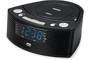Jensen® Stereo Compact Disc Player with AM/FM Digital Dual Alarm Clock Radio