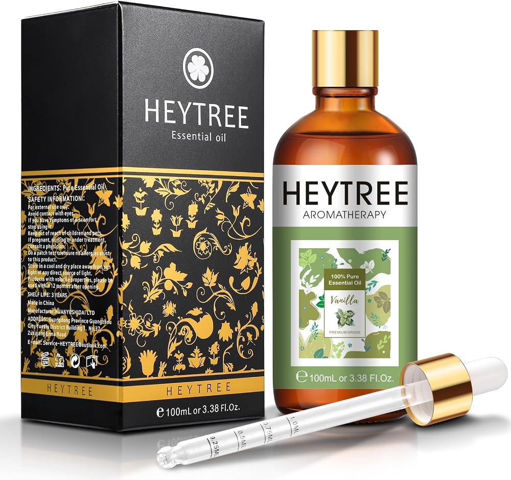 HEYTREE Vanilla Essential Oil 100ml for Soap Candles Diffuser Aromatherapy