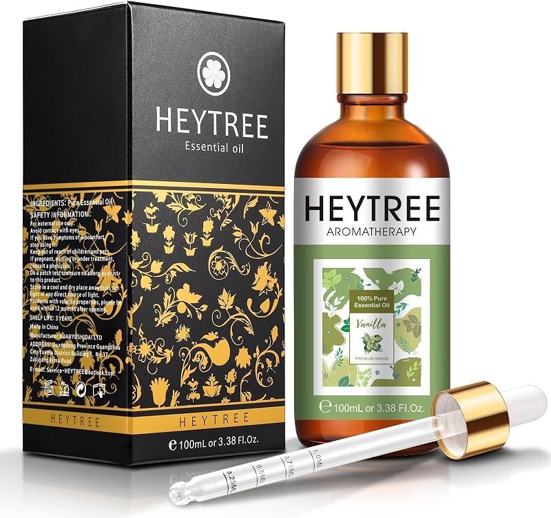 HEYTREE Vanilla Essential Oil 100ml for Soap Candles Diffuser Aromatherapy