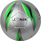 JPHNAN Low Bounce Futsal Ball Size 4, Professional Indoor Soccer Ball with Reinforced Stitching & TPU Cover for Training, Games, Competition - Durable Design for Youth and Adults (Color: Silver/White)