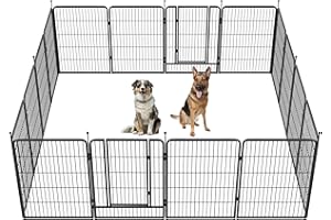 FXW Instant Unleashed Dog Playpen, Portable Pet Fence for Outdoor, RV Trips, and Camping, 40inch, 16 Panels for Medium and Large Dogs│Patented