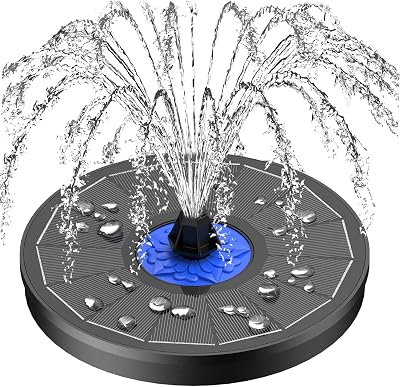 SZMP Solar Fountain 3.5W 7 in 1 Nozzles Birds Garden Pond Pump