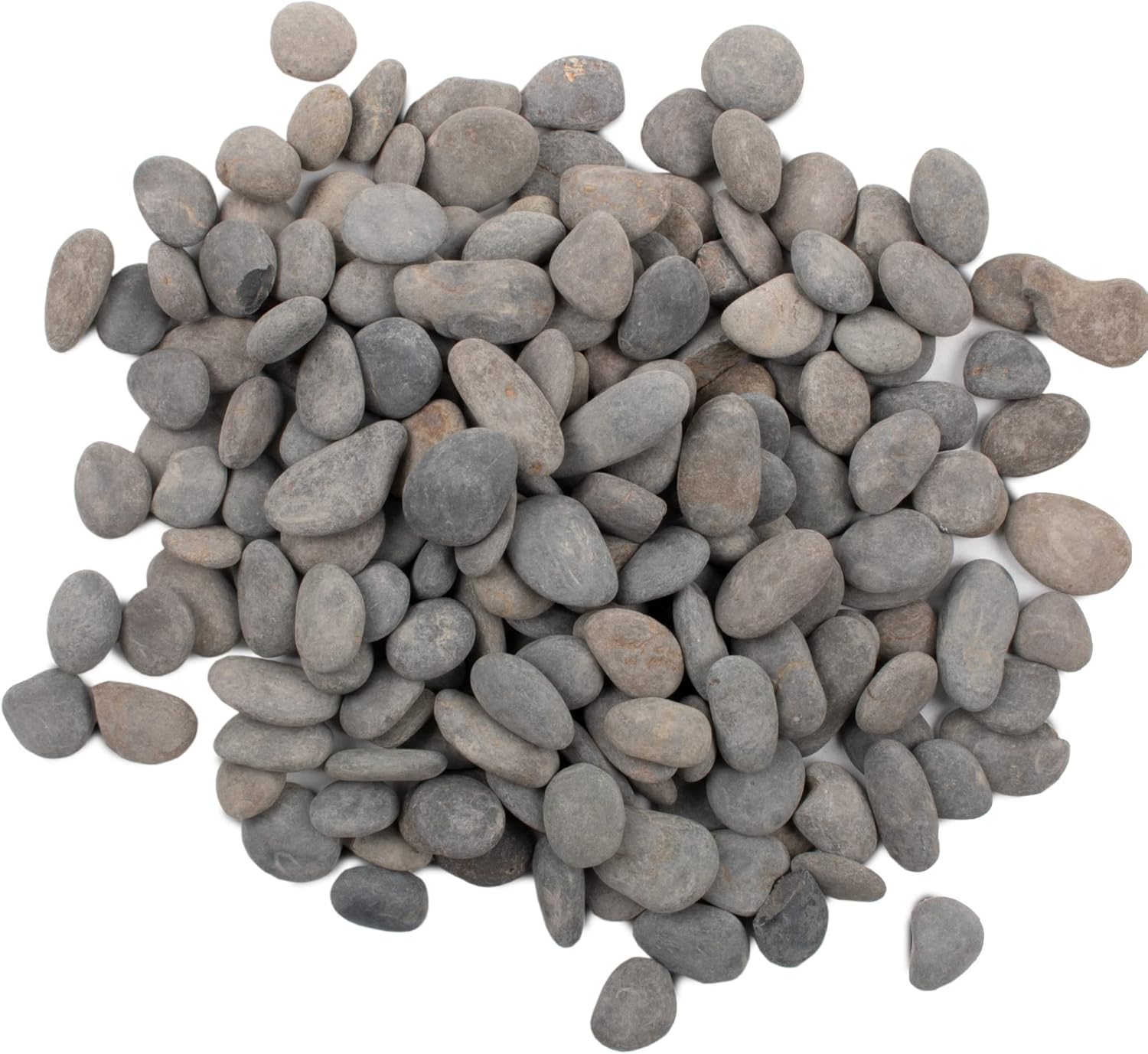 Hardscaping Materials - 7LB River Rocks Mexican Beach Pebbles for Garden Landscape Plants Paving Grey 1Inch - 1.5Inch