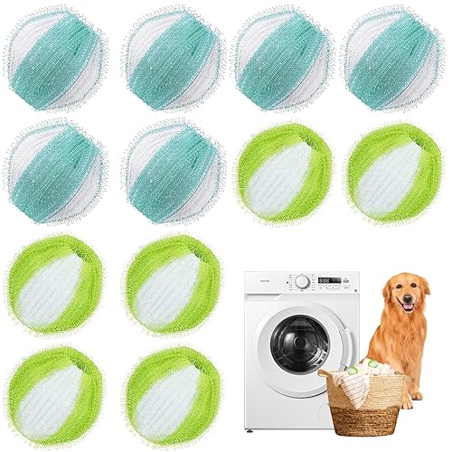 Laundry Balls Pet Hair Remover for Washing Machines,Maslasee Reusable Fluff Lint Remover, Dryer Balls, Pet Hair Catcher for Clothes Carpet, Dog Cat Hair Fuzz Remover, Hair Catcher for Laundry