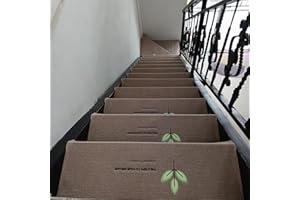 Non Slip Stair Treads With Self-adhesive Backing, Glow In The Dark Bullnose Carpet Stair Treads For Indoor & Outdoor Tile Ste