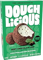 DOUGHLICIOUS Mint Chocolate Chip Cookie Dough & Gelato Bites, 6.77 OZ