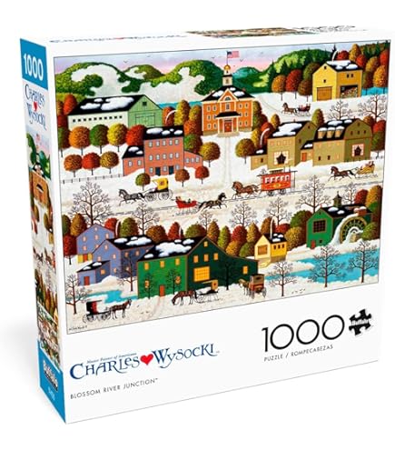 希少 チャールズ・ワイソッキー 置時計 HONEY PUMPKIN VALLEY Amazon.com: Buffalo Games - Charles Wysocki - Honey Pumpkin