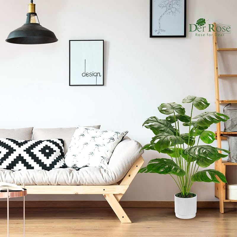 Plantes Artificielles Interieur Monstera en Pot,71cm Fausse Plante Idéal pour la Décoration de Salon, Chambre, Bureau et Jardin（1 Pot） — photo 6 sur 6