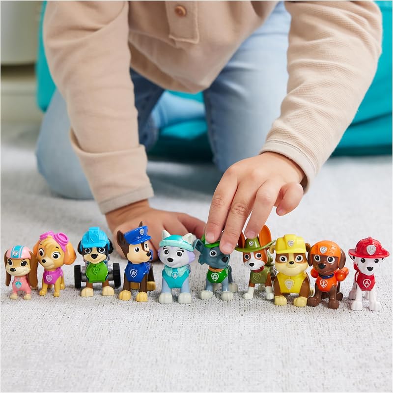 - Pat Patrouille - Coffret Cadeau 10 Figurines - Jouet Enfant