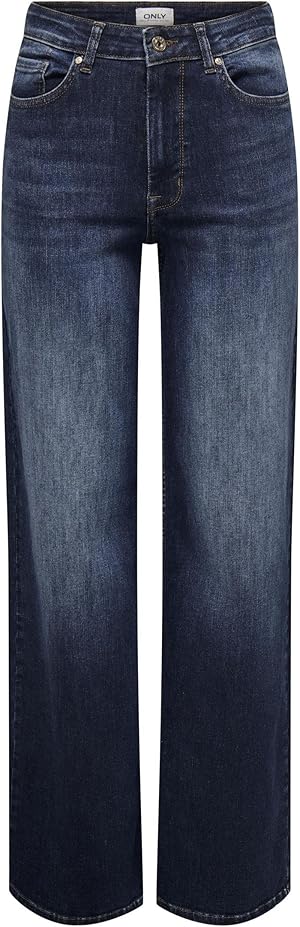 ONLY Female Jeans mit weitem Bein ONLMADISON Hohe Taille Weiter Beinschnitt Jeans