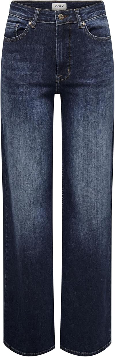 ONLY Female Jeans mit weitem Bein ONLMADISON Hohe Taille Weiter Beinschnitt Jeans