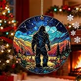 Funny Christmas Ornaments 2025, Gorilla Ornament Christmas Tree Ornaments, Personalized Keepsake Acrylic Hanging Decorations, Xmas Ornaments Gift Exchange Ideas, Home Decor (Large 3.94 in)