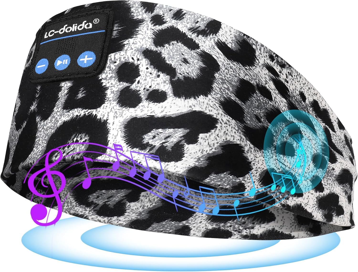 LC-dolida スリープヘッドホン ヘッドバンド Bluetooth 5.4 スポーツヘッドバンド イヤホン ワイヤレス スピーカーマイク付き USB C 女性用 睡眠ギフト ワークアウト ジョギング ヨガ 不眠症 旅行 瞑想