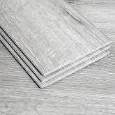 Interlocking Vinyl Flooring Planks 36" X 6", 14 Planks Covers 21 Sq.Ft Per Box, Brown or Grey, 5mm Thick DIY Easy Snap Lock Together Oak Wood Grain Luxury Vinyl Flooring for Home