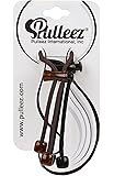 Hair Tie – Ponytail Holder – Pulleez Sliding Elastic Hair Product – Double Pack – (1) Black, (1) Brown