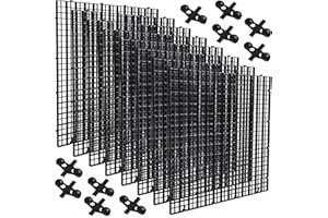 HAIABEI 8 Pcs Large Aquarium Fish Tank Divider 11.8x11.8Inch Egg Crate Aquarium Filter Bottom Divider Tray Grid Isolation Board Partition Separator with 10 Pcs Sucker Clips for Mixed Breeding Light Diffuser