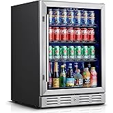 EUHOMY Beverage Refrigerator and Cooler, 128 Can Mini fridge with Glass Door, Small Refrigerator with Adjustable Shelves for Soda Beer or Wine, Perfect for Home/Bar/Office, Silver on Fridge.com