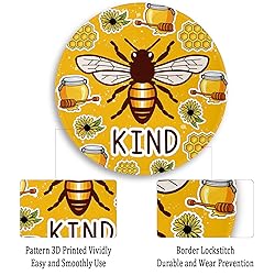 Cute Bee Small Mouse Pad with Stitched Edge