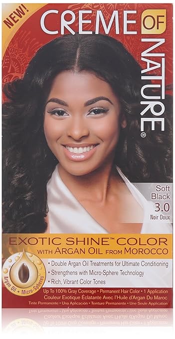 Amazon Com Creme Of Nature Exotic Shine Color Soft Black 3 0