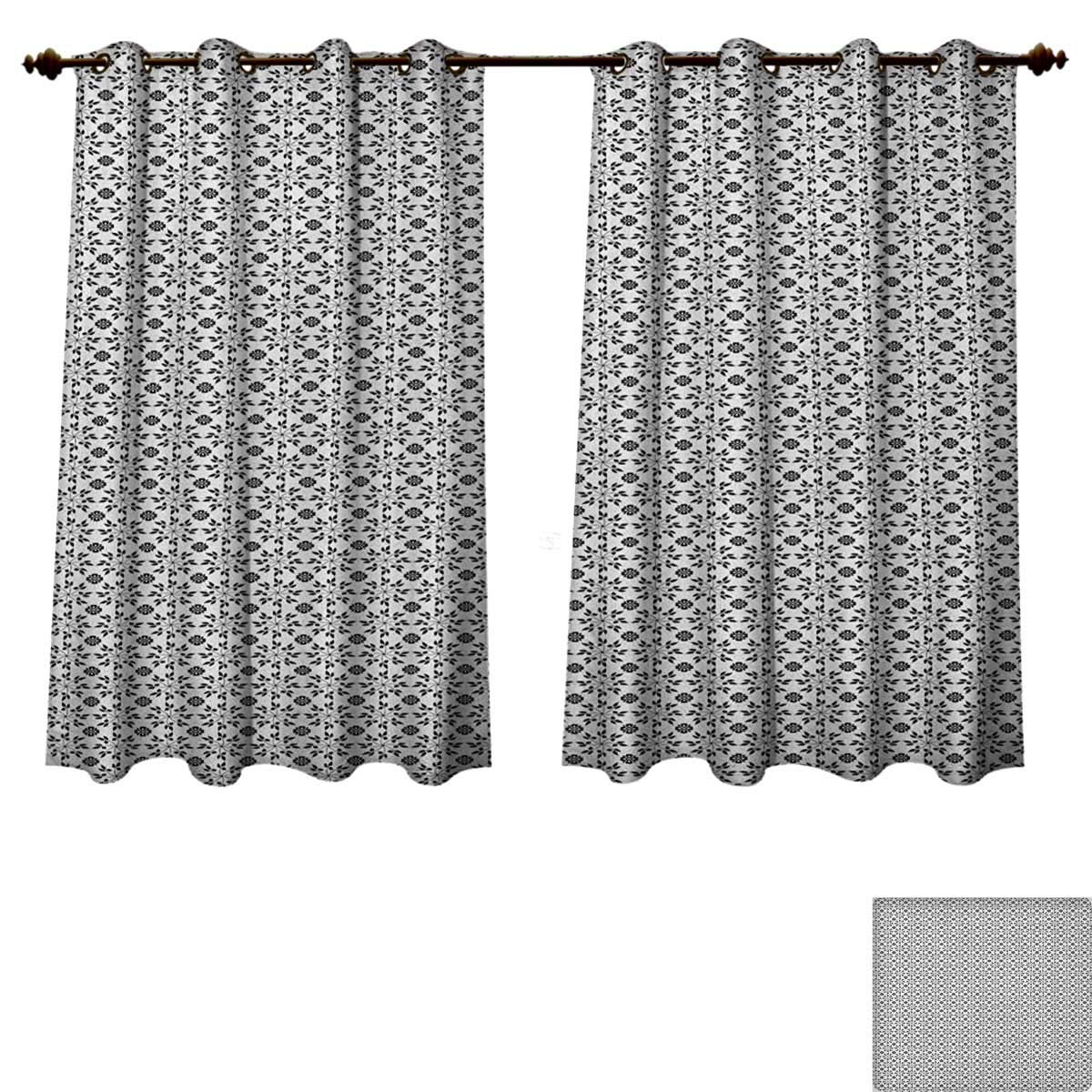 Amazon Com Pricetextile Black And White Blackout Curtains Panels