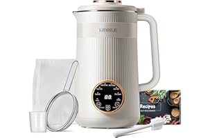 KIDISLE 8 in 1 Nut Milk Maker, 32oz Homemade Almond, Oat, Coconut, Soy, Plant Based Milks and Non Dairy Beverages, Automatic Soybean Milk Machine with Delay Start/Keep Warm/Boil Water, Cream
