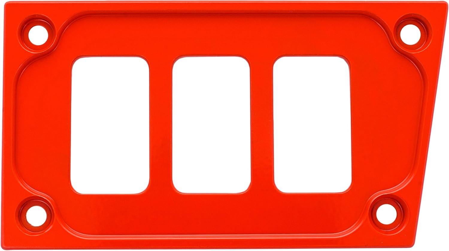 STV Motorsports Custom Aluminum Lower Left Dash Panel for Polaris RZR XP 1000 with 3 Switch Openings (no switches included) (Red)