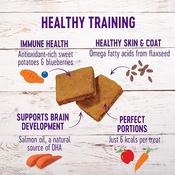 WELLNESS PUPPY TREATS, NATURAL, TRAINING TREAT, GRAIN FREE, SOFT LAMB & SALMON (8 OUNCE BAG)