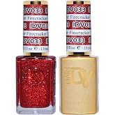 DND DIVA Gel Nail Polish Duo, Mirrorball Collection, 0.5 Fl Oz Each | Matching UV/LED Gel Polish &amp; Air Dry Lacquer Set, Chip-Free Long Lasting Mirrorball Nail Color, Easy Soak Off Removal