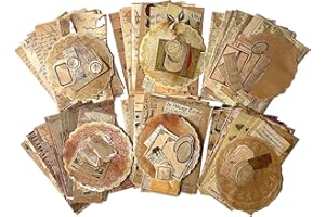 Maxleaf Vintage Time Collection Material Pack - 240PCS Vintage Plants Flowers Newspapers Maps Foods Collection Material Pack for Planners Scrapbook Journals, 6Series Vintage Scrapbook Supplies