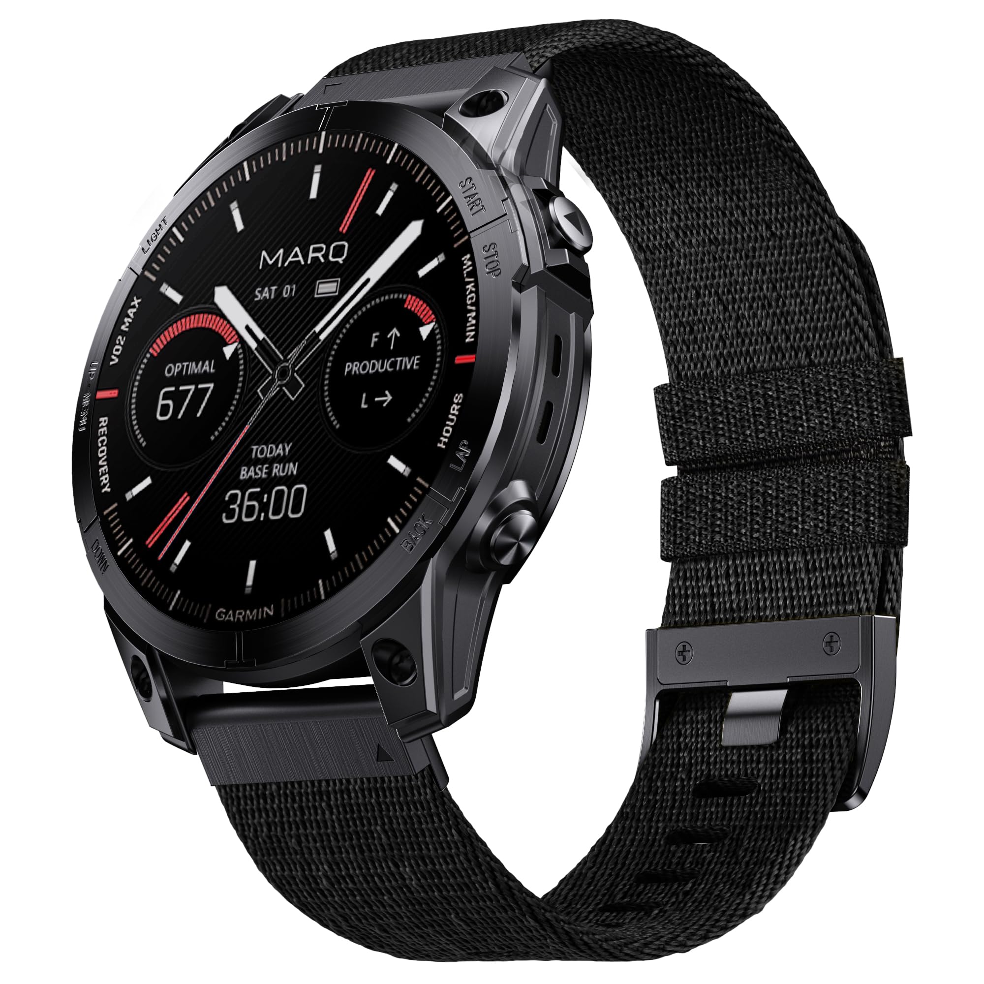 Watch Strap for Fenix 6X Pro/6X/7X Pro/7X/5X Plus/5X/3/3HR, Quickfit 26 Nylon Watch Strap for Descent MK1/2/2i/3/3i/Tactix, for Garmin Enduro/Enduro 2, Epix 51MM, Quatix 7X/7X Pro
