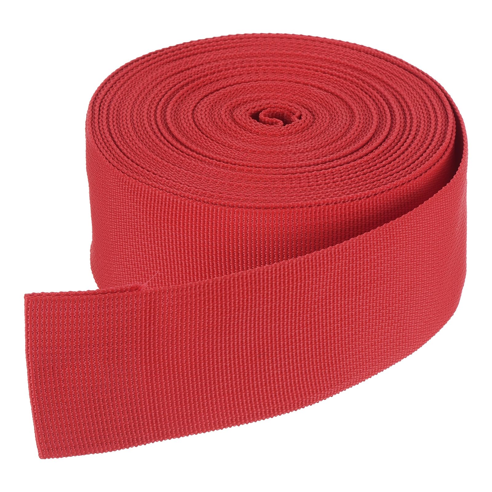 DMiotech 10 Yard x 2 Inch Width Nylon Webbing Strap Poly Flat Webbing Strapping for DIY Craft Backpack Strapping, Sewing, Outdoor Gear Repair, Red