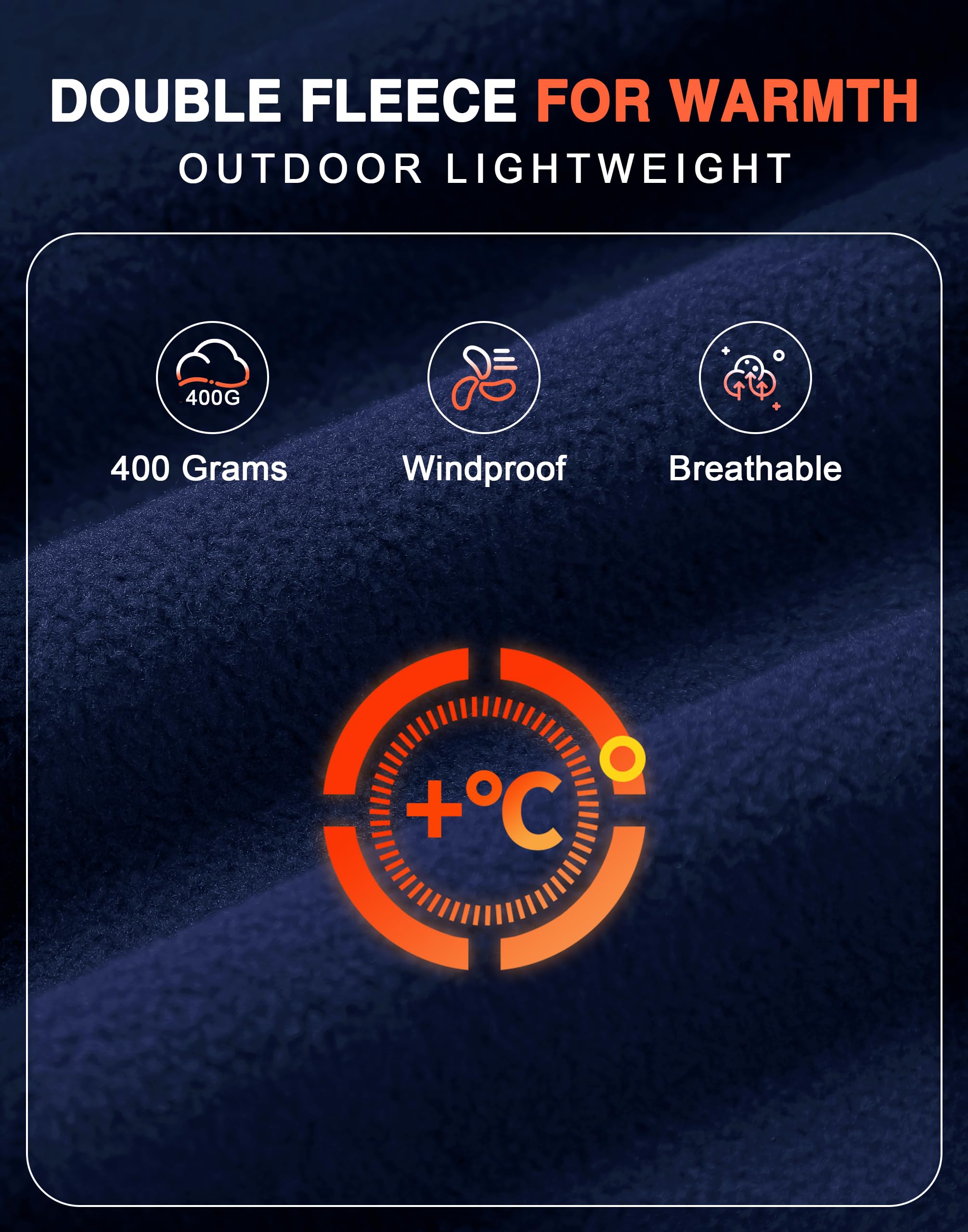 Pioneer Camp Herren Fleecejacke Dicke Warme Winterjacke, Atmungsaktiv & Komfortabel Full Zip Sweatjacke, Übergangsjacke Outdoor Wanderjacke 5