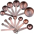 Smithcraft Measuring Cups and Spoons Set, Copper Measuring Cups and Spoons Set, Stainless Steel Measuring Cups and Spoons, Co