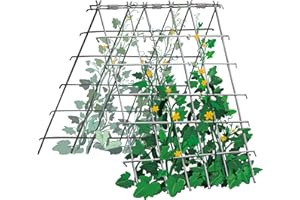 HAPPY TREES HEMP Happy Trees Cucumber Support Trellis - Folding A-Frame for Cucumbers, Melons, Squash, Peas, Beans - 48" x 42" - Collapsible for Easy Storage - Made in USA