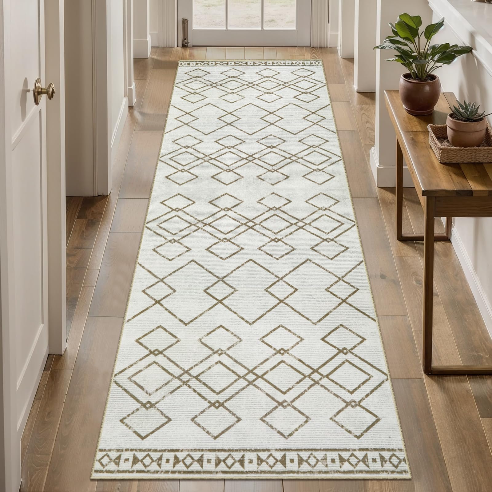 SERISSA Washable Runner Rug,2x6 Soft Non Slip Boho
