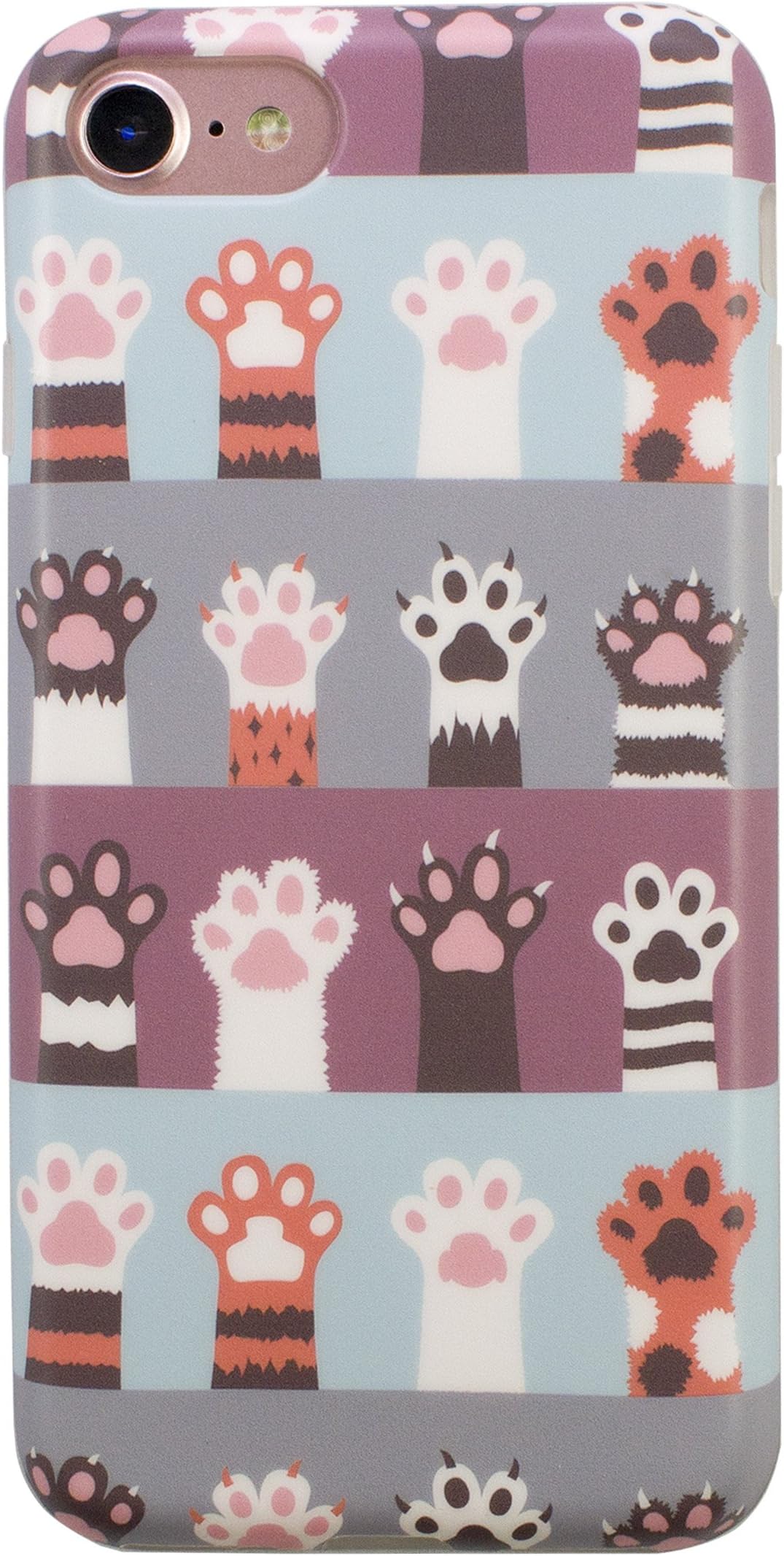 DogoMonster TPU Colorful Pattern iPhone Case for iPhone 7 (4.7" screen) - Cats' Paws