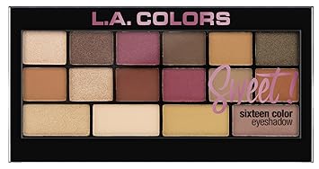 Amazon Com L A Colors Sweet 16 Color Eyeshadow Palette Brave 1 Ounce Beauty