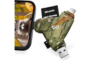 WOSODA Trail Camera Viewer for Hunters to View Images and Videos from Game Camera, Compatible with Lightning, Type-C, Micro USB and USB, Perfect Hunting Accessories