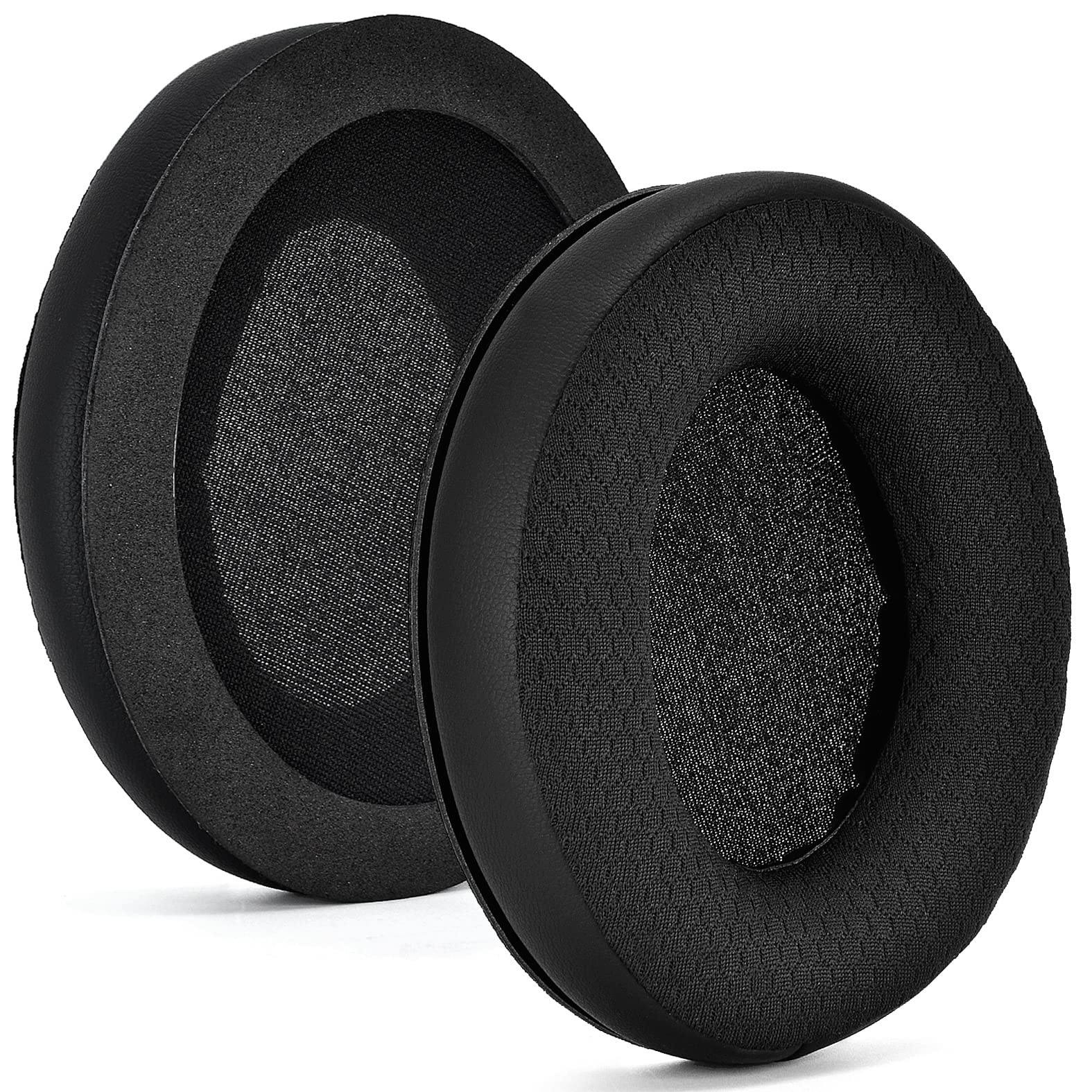 XBERSTAR Sponge Ear Cushions Replacement for Kingston HyperX Cloud Revolver S Gaming Headset Breathable Headset Covers (Leather+Mesh)