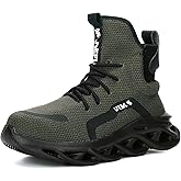 ORISTACO Work Safety Boots Breathable Lightweight Steel Toe Industrial Construction Landscaping Tennis Sneakers