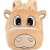 Toddler Backpack for Girls Boys School Small Backpacks Toddler Back Pack Stuffed Animal Backpack Kawaii Kids Mini School Bag Preschool Age 2-4 Cow
