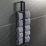 Sayayo 70CM Black SUS304 Towel Rail Wall Mounted 700mm Large Holder EGJF070-B view 3