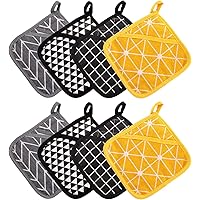 Odebao Cotton Pot Holders for Kitchen Heat Resistant Hot Pads and Oven Mitts Sets Cooking Pocket Flexibility Potholders…