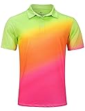 uideazone Mens Golf Shirts Short Sleeve Dry Fit