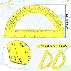 EBOOT Plastic Protractor Math Protractors 180