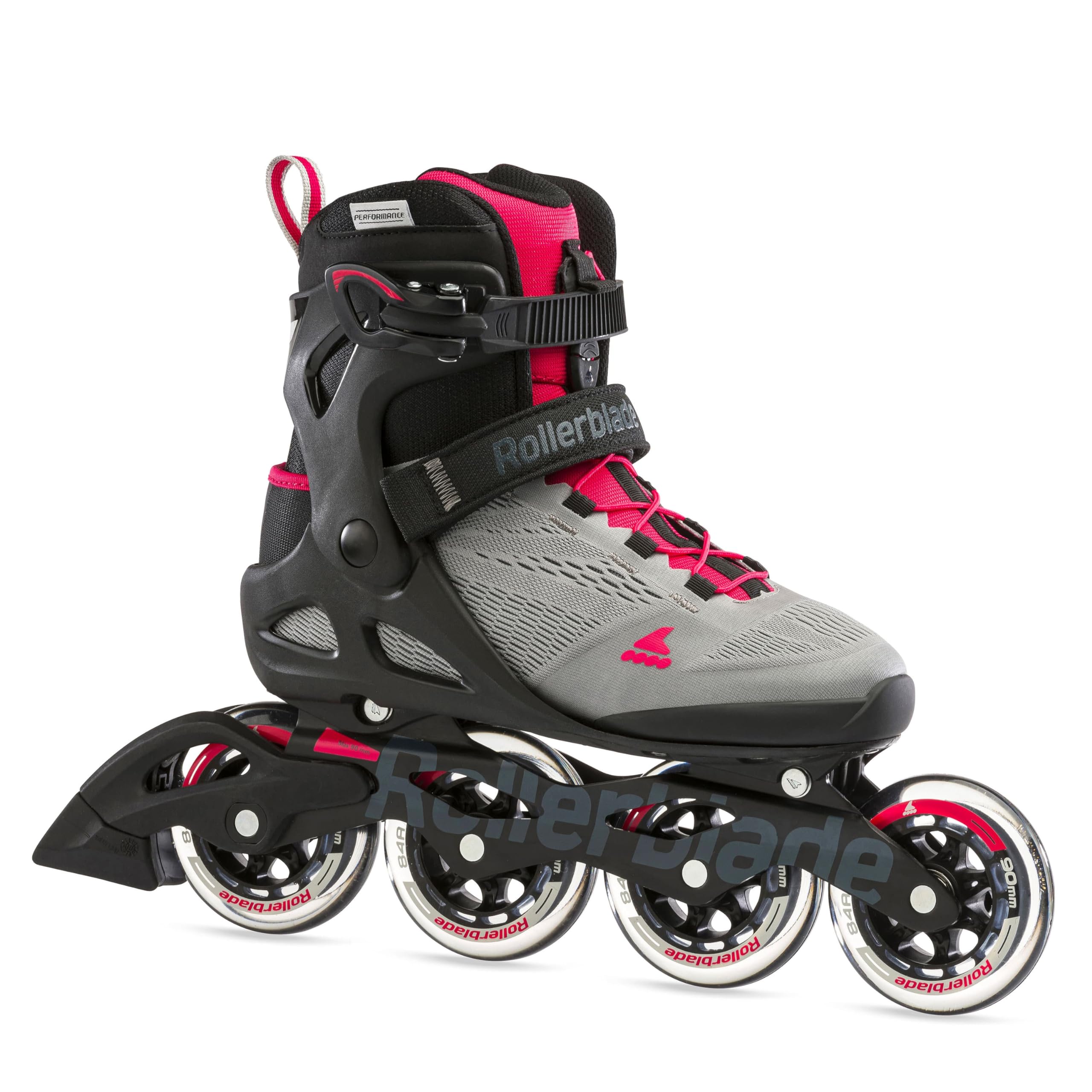 Rollerblade Macroblade 90 W Inline Skates, Neutral Grey/Paradise Pink, 36.5, Women's